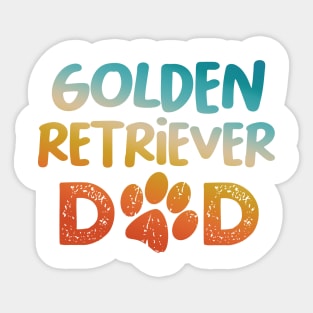 Golden Retriever Dad Sticker